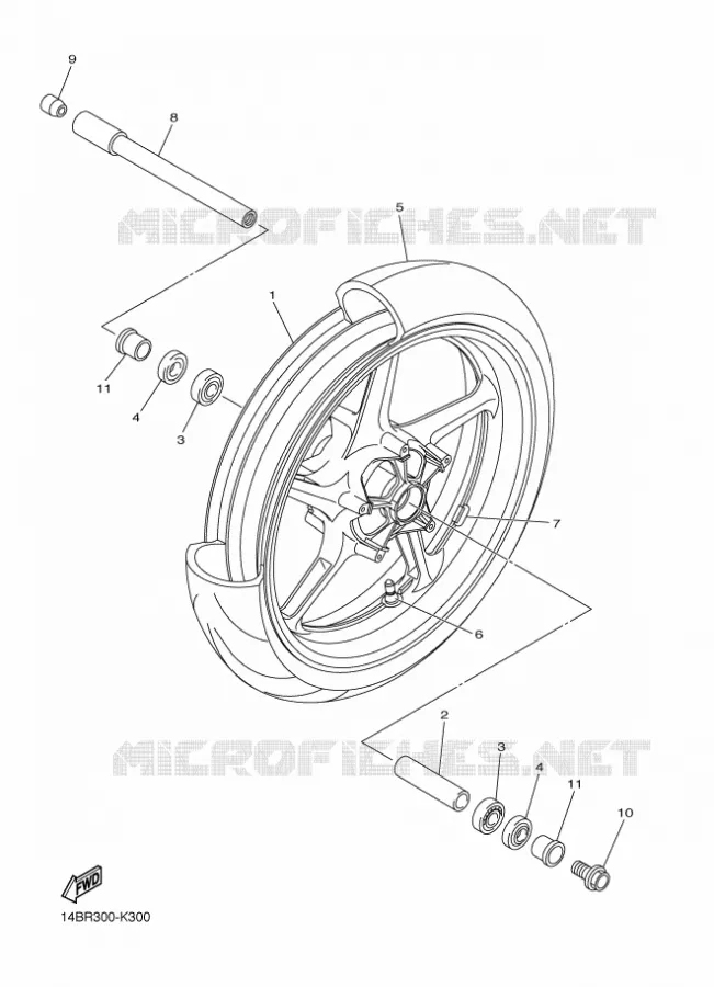 ROUE AVANT Yamaha MOTO 1000 2014 YZF-R1  YZF-R1
