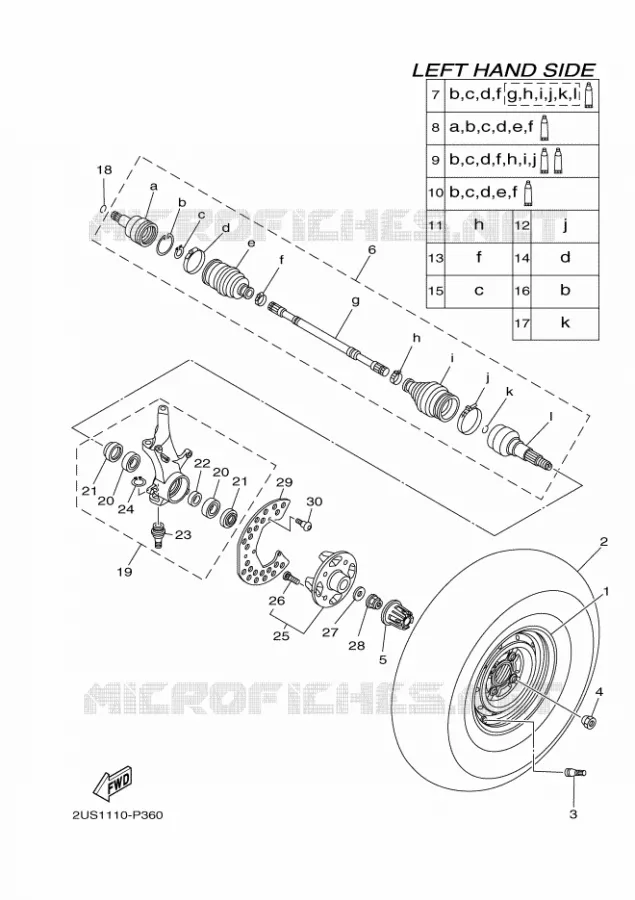 ROUE AVANT Yamaha SIDE BY SIDE 700 2015 VIKING EPS SE  YXM700ES