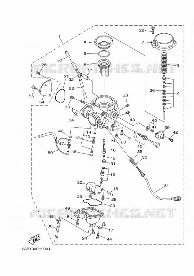 CARBURATEUR Yamaha QUAD 250 2009 RAPTOR  YFM250R