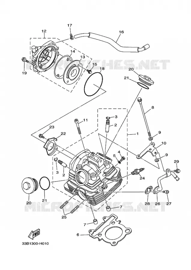 CULASSE Yamaha QUAD 250 2011 RAPTOR  YFM250R