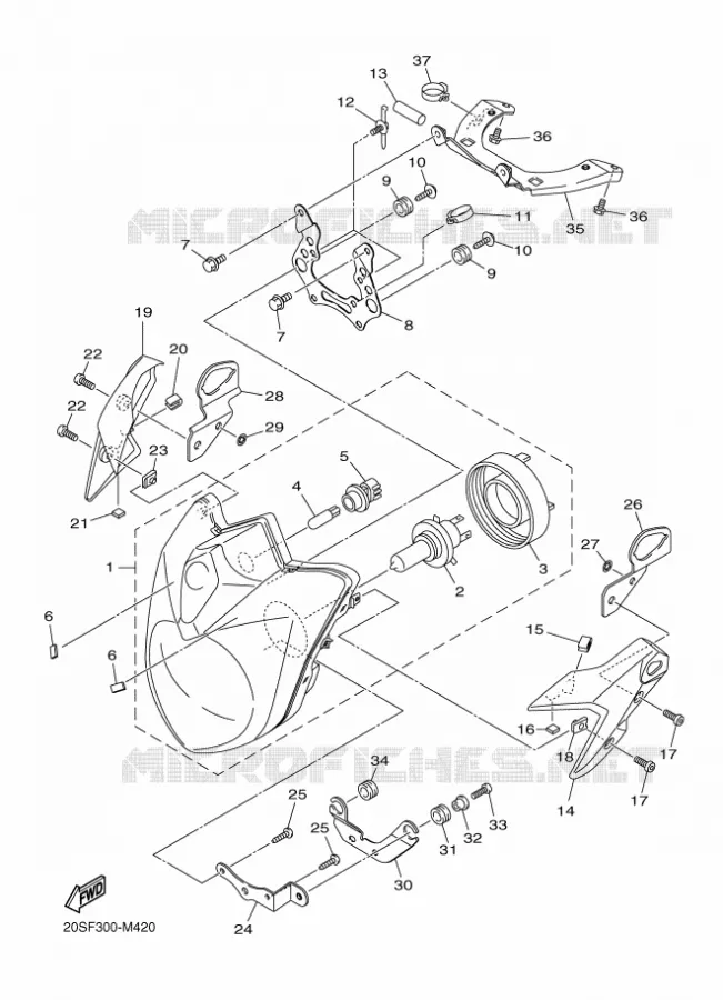 PHARE  Yamaha MOTO 600 2016 XJ6  XJ6NA