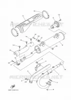 ECHAPPEMENT pour Yamaha YFM450FWAN de 2009