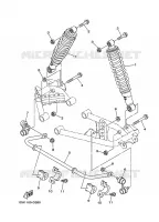 AMORTISSEUR ARRIERE pour Yamaha YFM450FWAN de 2009