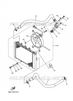 RADIATEUR / DURITES pour Yamaha YFM700FWAD de 2008