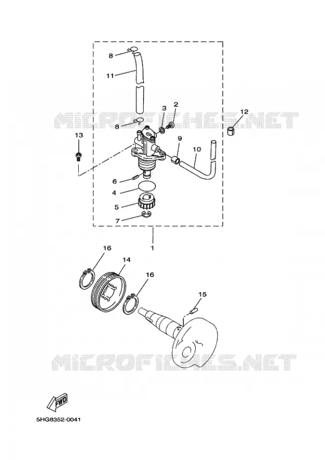 POMPE A HUILE Yamaha SCOOTER 50 2007 STUNT  EW50N