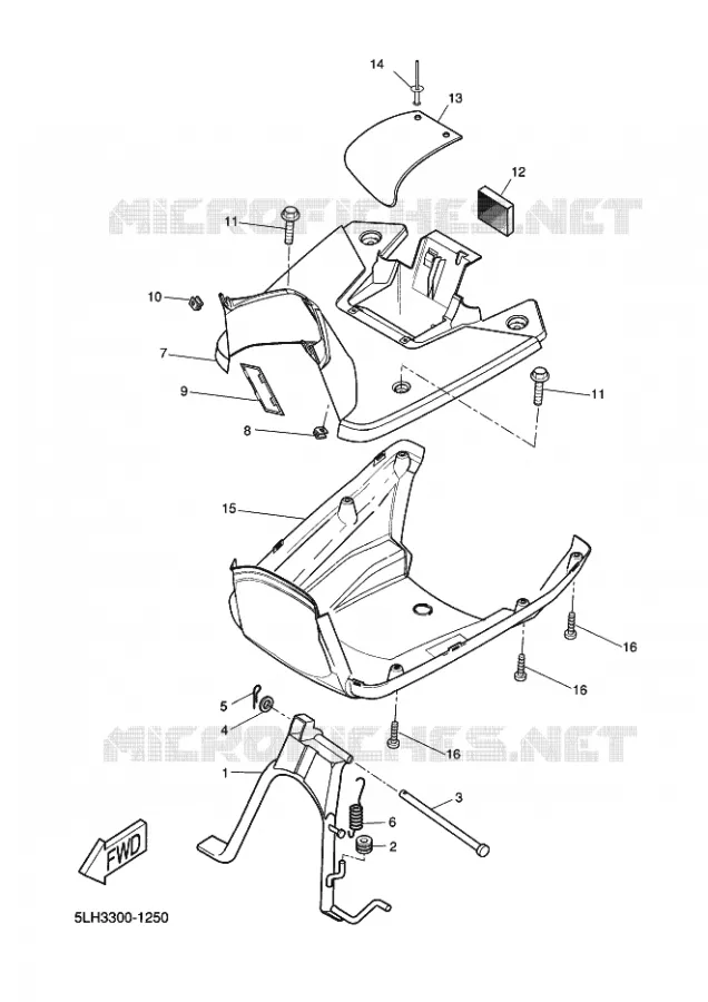 SUPPORT / REPOSE PIEDS Yamaha SCOOTER 50 2013 STUNT SLIDER  EW50N