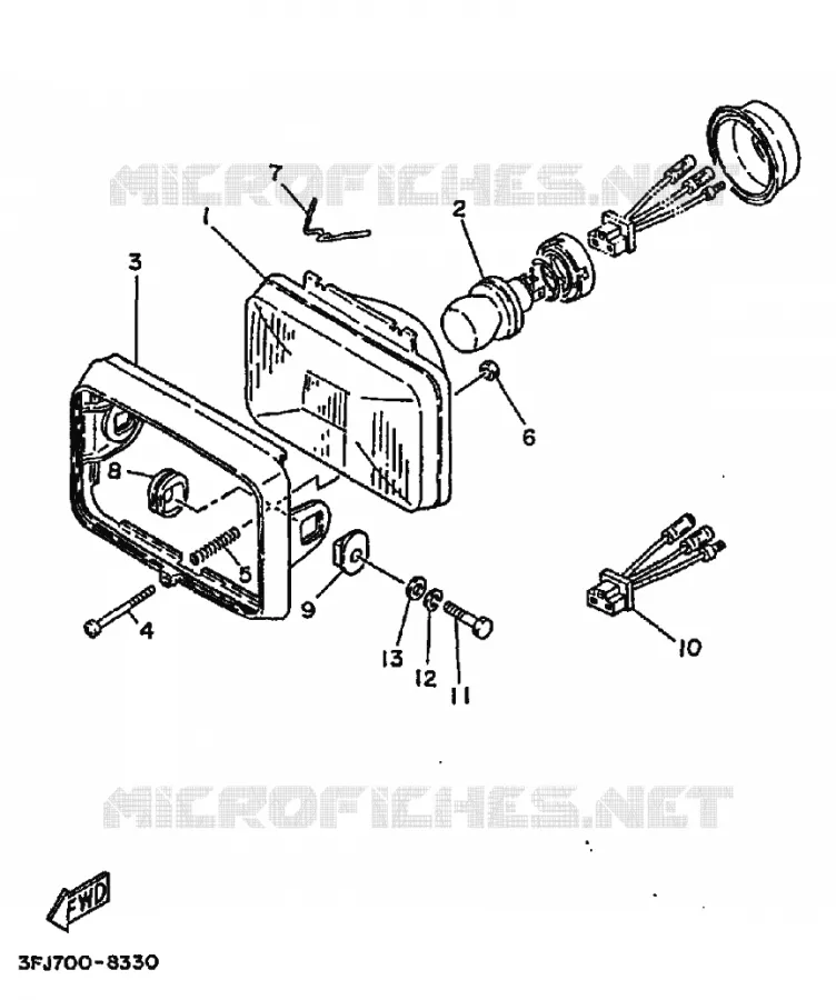 PHARE  Yamaha MOTO 175 1991 DT  DT175