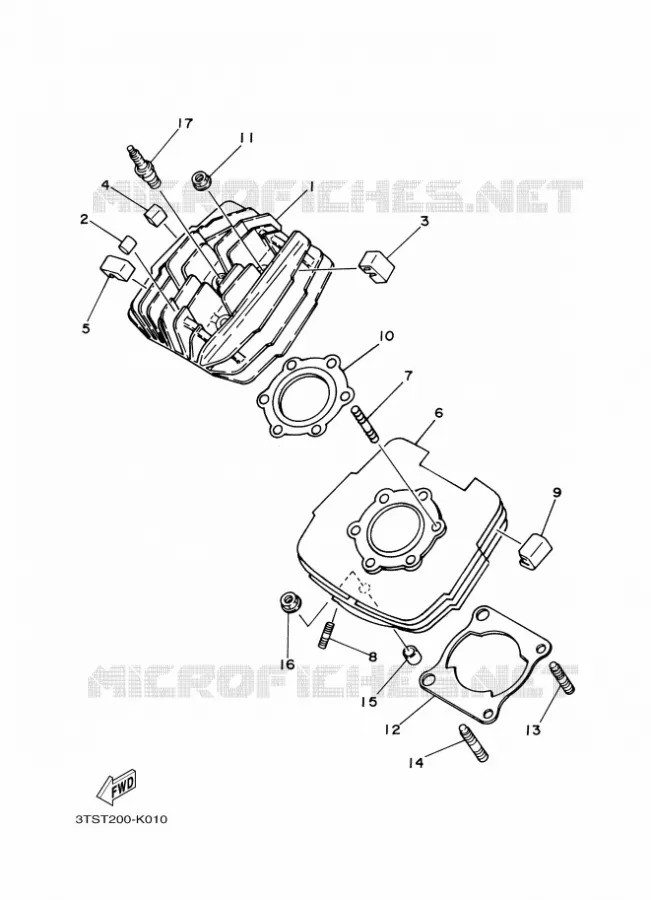 CYLINDRE Yamaha MOTO 175 2013 DT  DT175