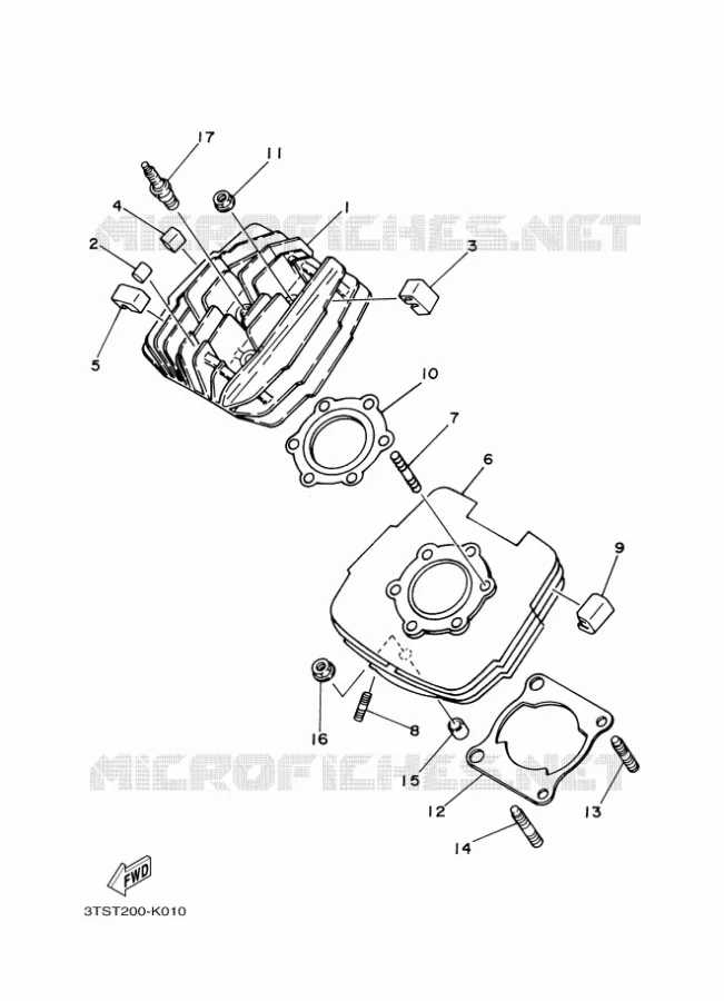 CYLINDRE Yamaha MOTO 175 2013 DT  DT175