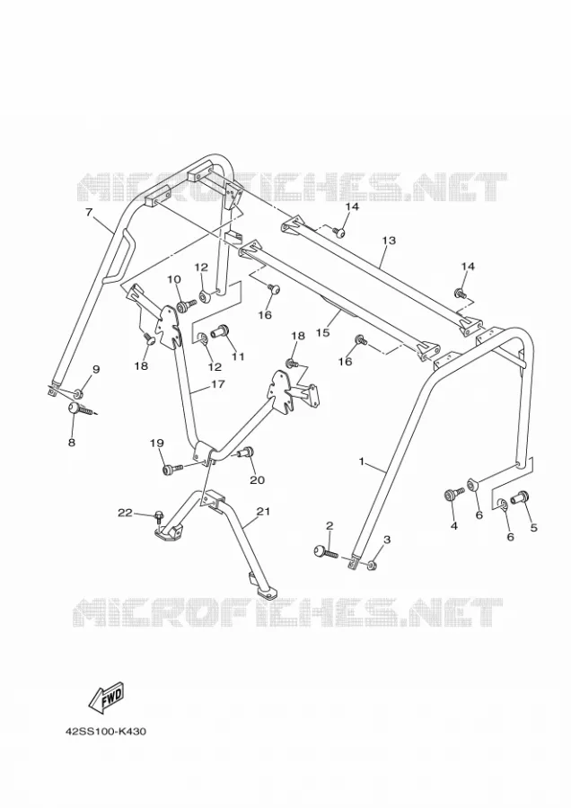 PARE CHOCS 2 Yamaha SIDE BY SIDE 700 2011 RHINO  YXR700F