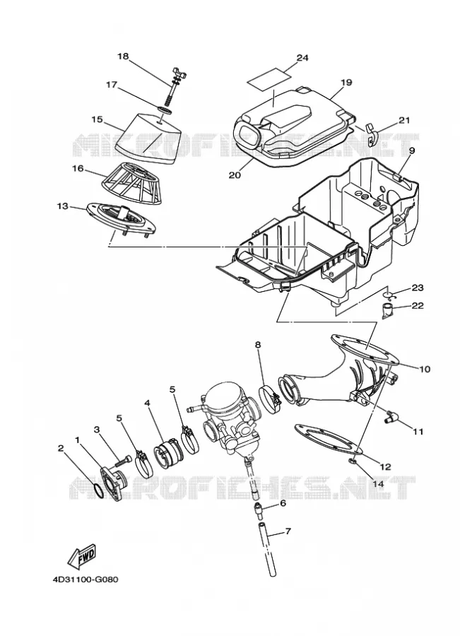 ADMISSION Yamaha QUAD 250 2008 RAPTOR  YFM250R