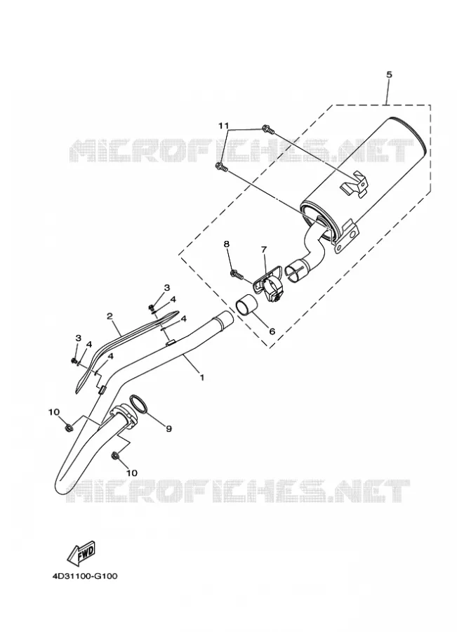 ECHAPPEMENT Yamaha QUAD 250 2008 RAPTOR  YFM250R