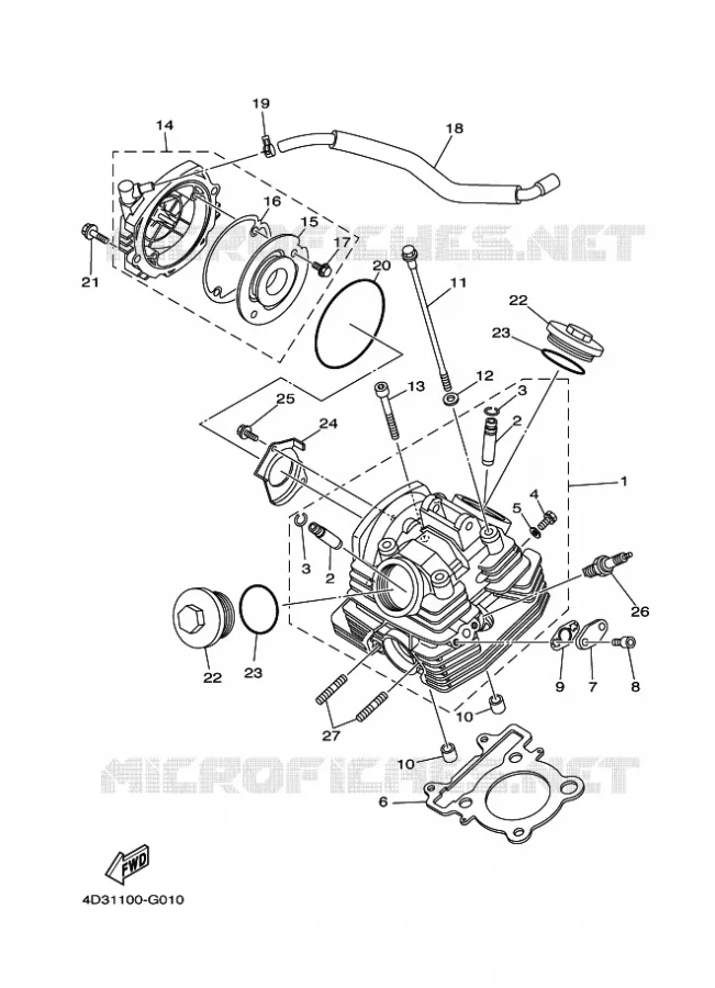 CULASSE Yamaha QUAD 250 2008 RAPTOR  YFM250R