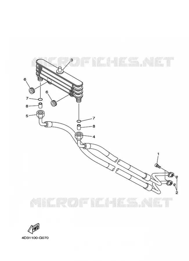 RADIATEUR D'HUILE / ECHANGEUR Yamaha QUAD 250 2009 RAPTOR  YFM250R