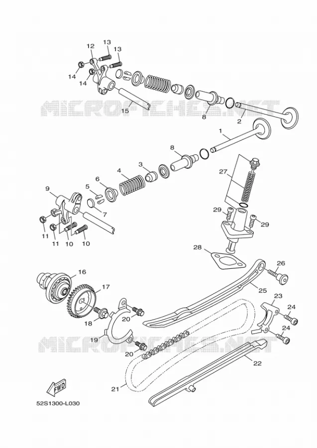 SOUPAPE Yamaha SCOOTER 151 2016 XENTER  HW151