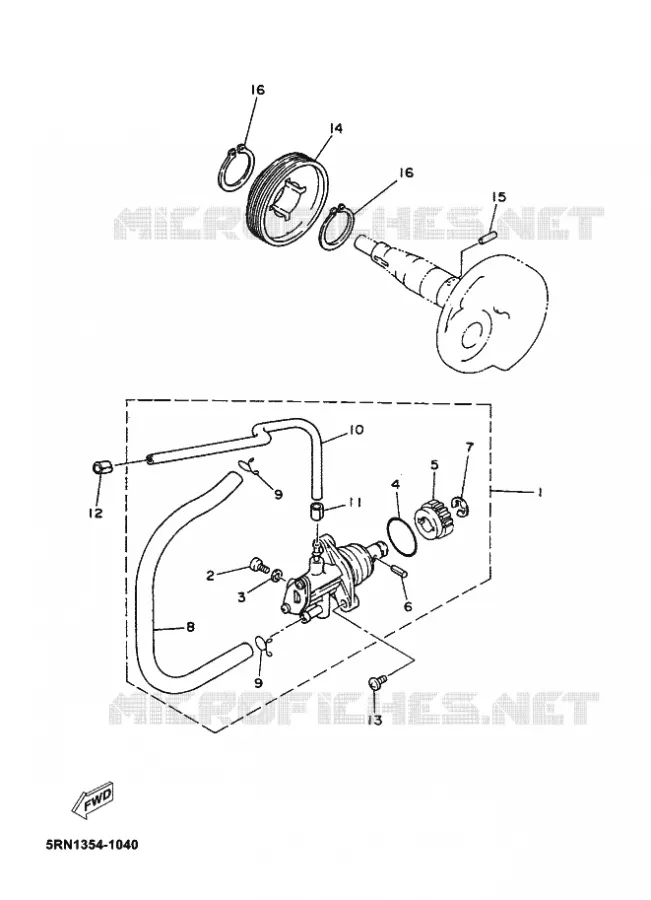 POMPE A HUILE Yamaha SCOOTER 50 2009 OVETTO  YN50