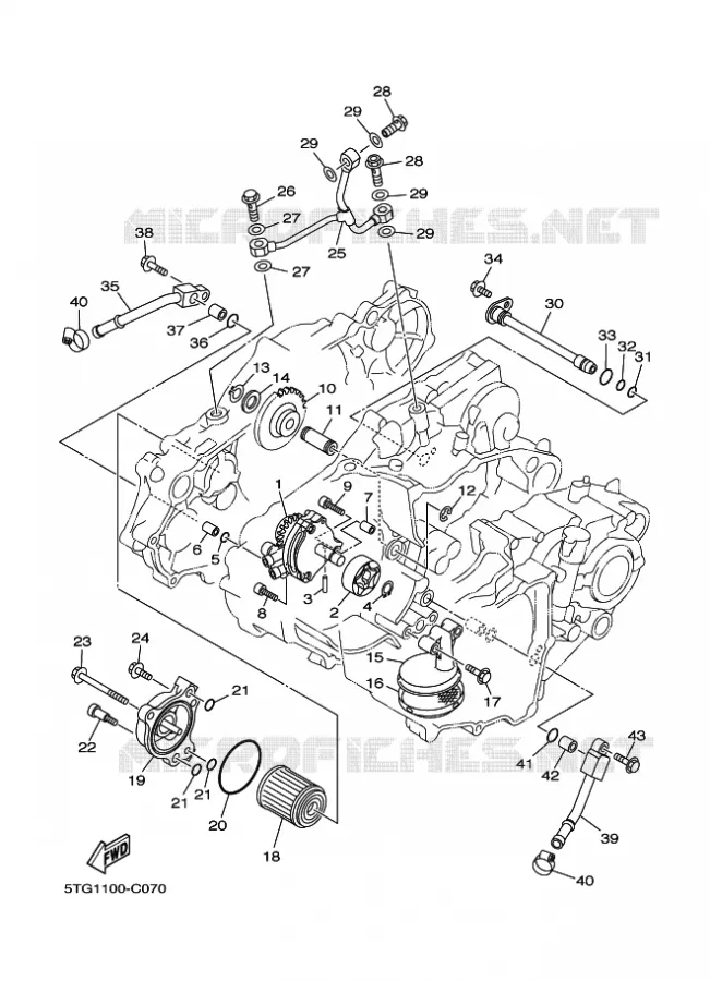 POMPE A HUILE Yamaha QUAD 450 2009 YFZ  YFZ450
