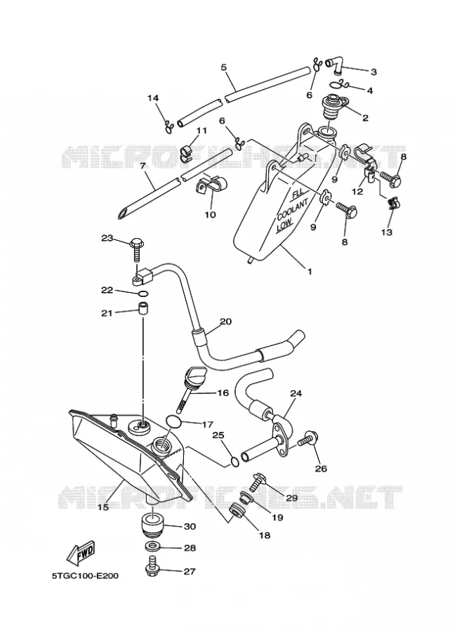 RESERVOIR D'HUILE Yamaha QUAD 450 2009 YFZ  YFZ450