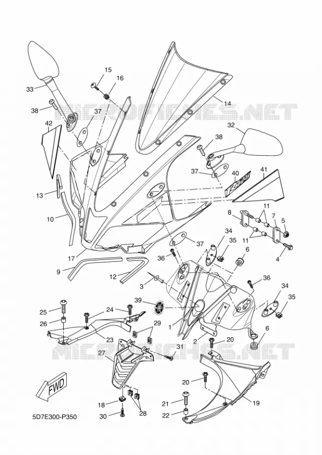 CARENAGES 2 Yamaha MOTO 125 2015 YZF-R125 ABS  YZF-R125A