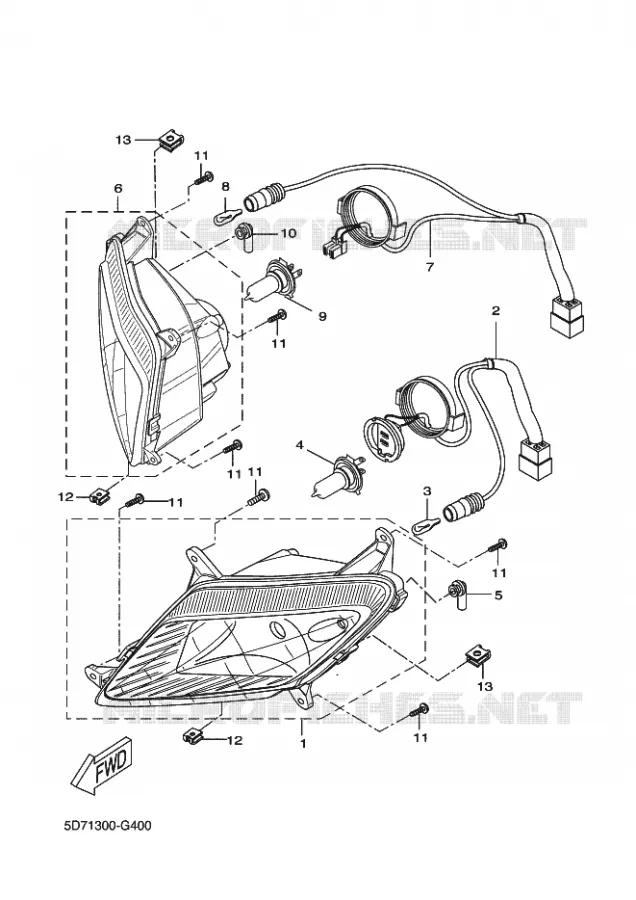 PHARE  Yamaha MOTO 125 2015 YZF-R125 ABS  YZF-R125A