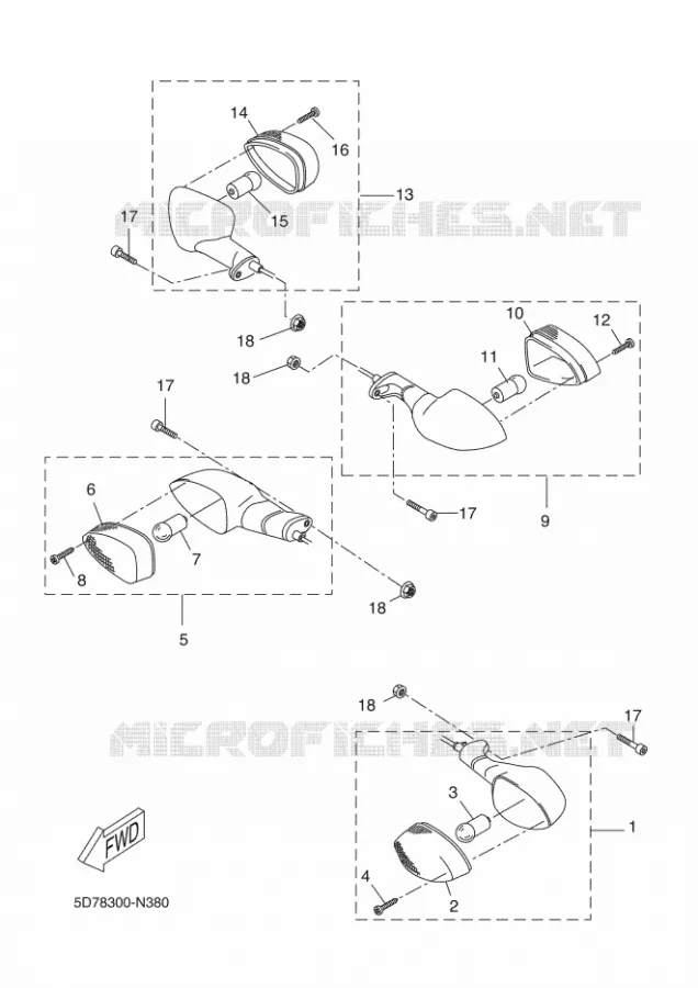 CLIGNOTANT Yamaha MOTO 125 2015 YZF-R125 ABS  YZF-R125A