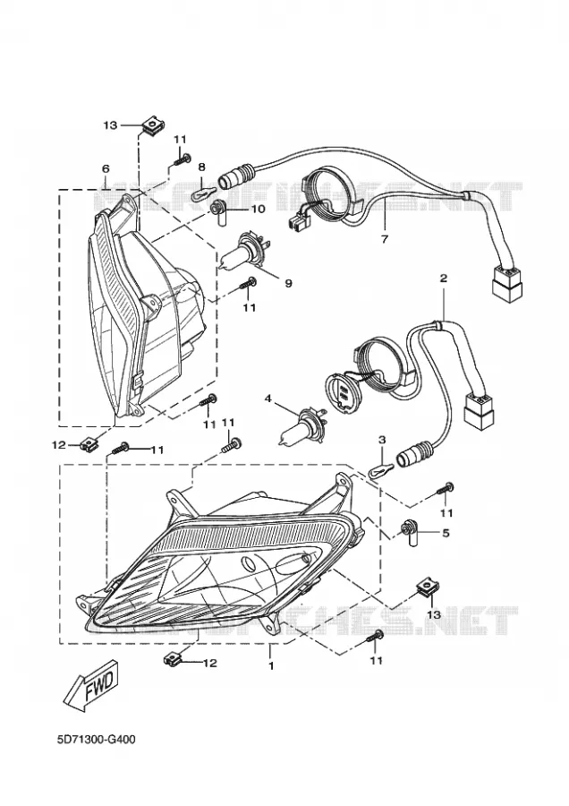 PHARE  Yamaha MOTO 125 2015 YZF-R125 ABS  YZF-R125A