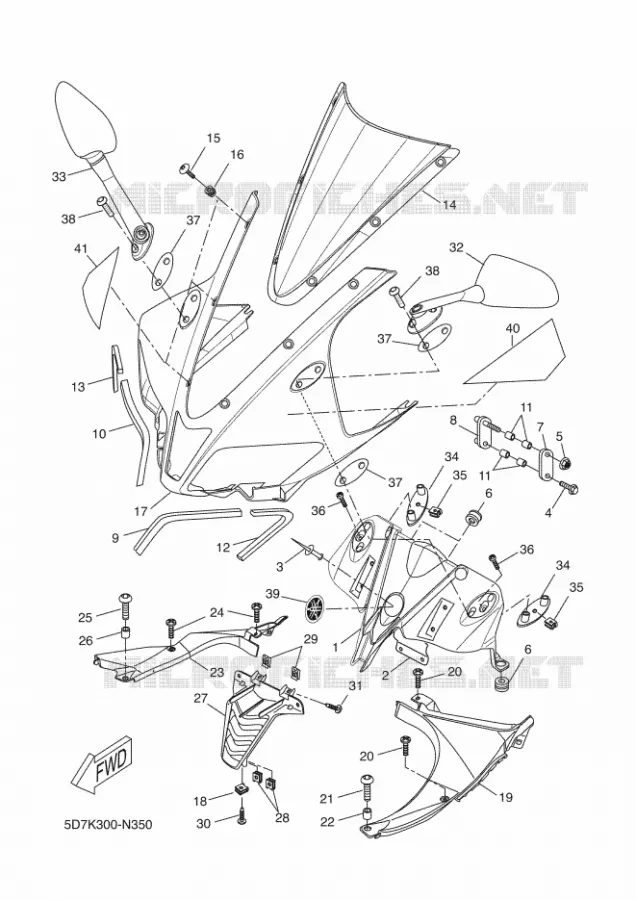 CARENAGES 2 Yamaha MOTO 125 2016 R125  YZF-R125