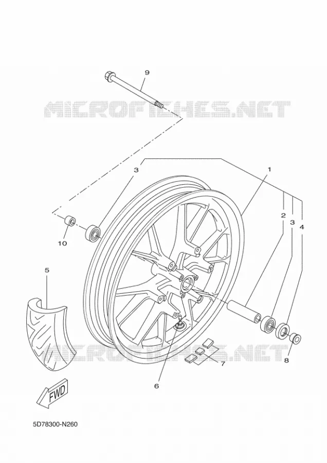 ROUE AVANT Yamaha MOTO 125 2016 R125  YZF-R125A