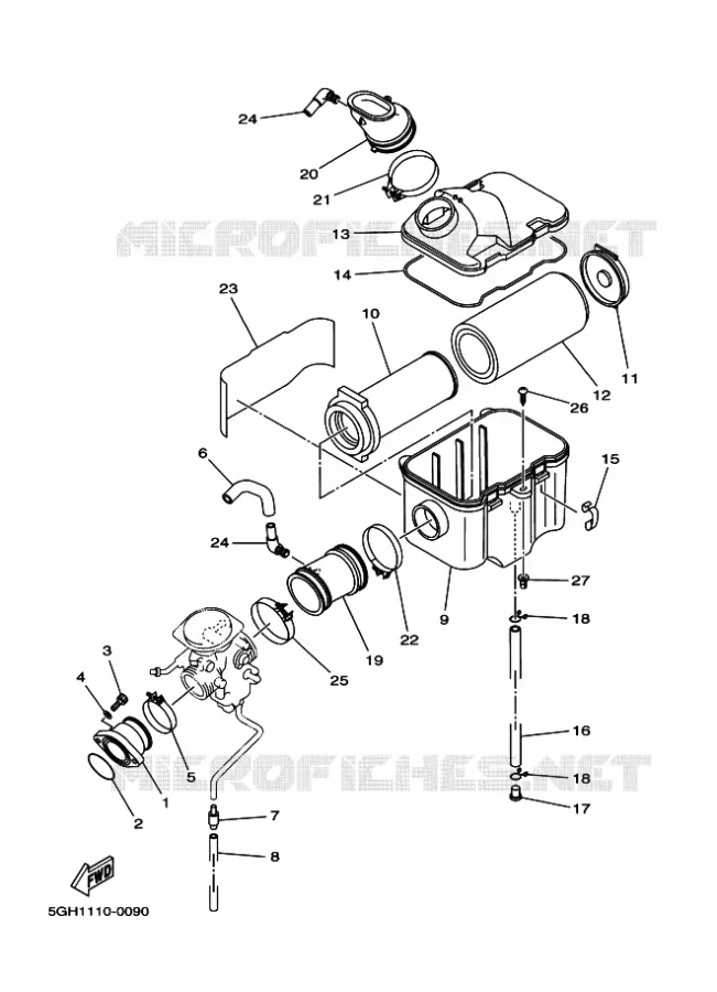 ADMISSION Yamaha QUAD 400 2000 KODIAK  YFM400FWA