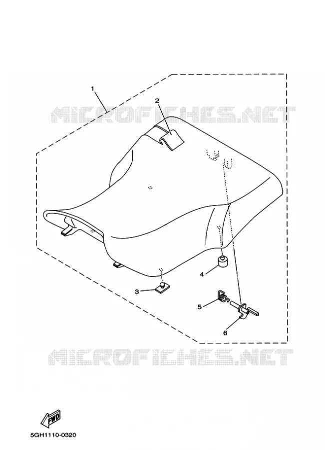 SELLE Yamaha QUAD 400 2000 KODIAK  YFM400FWA
