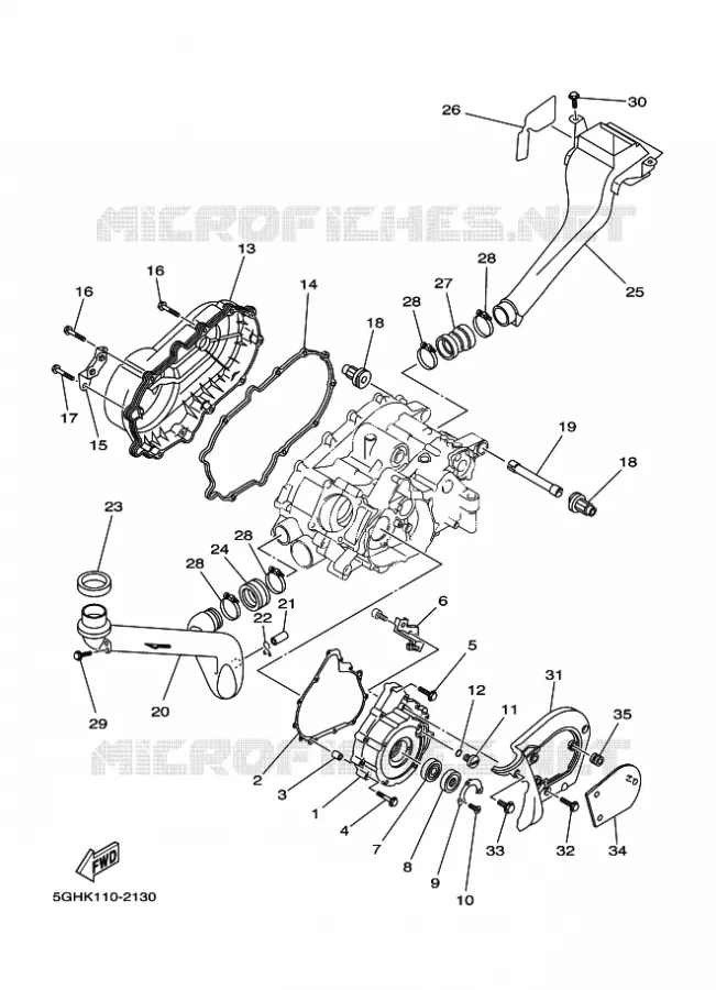 CARTER - MOTEUR 1 Yamaha QUAD 400 2002 KODIAK  YFM400FWA