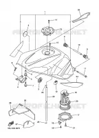 RESERVOIR A ESSENCE pour Yamaha YZF-R6 de 2003