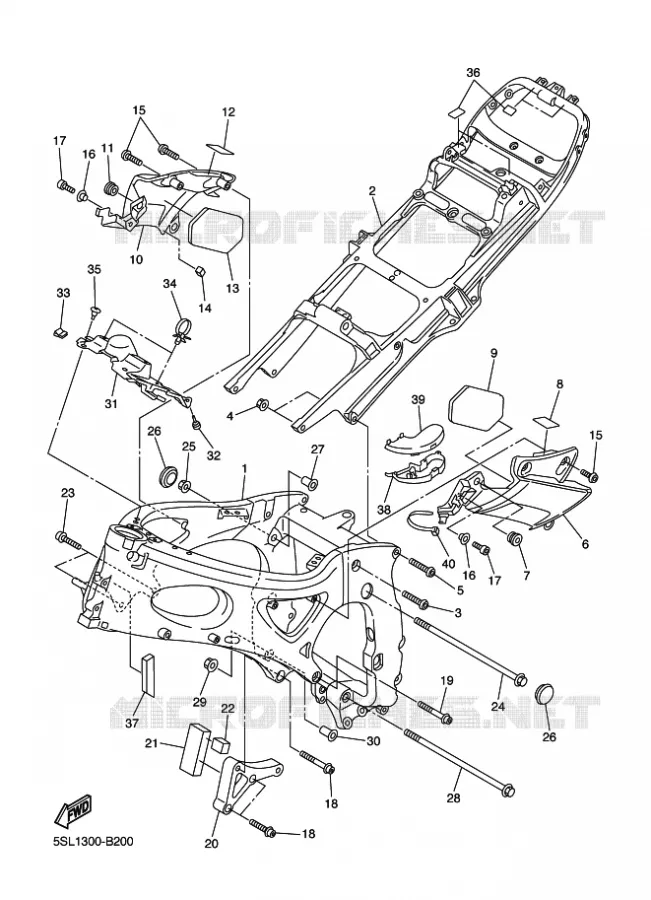 CADRE Yamaha MOTO 600 2003 R6  YZF-R6