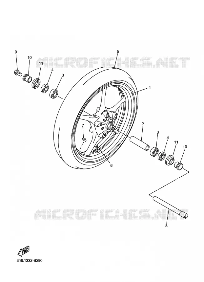 ROUE AVANT Yamaha MOTO 600 2003 R6  YZF-R6