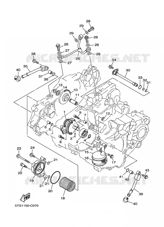 POMPE A HUILE Yamaha QUAD 450 2005 YFZ  YFZ450