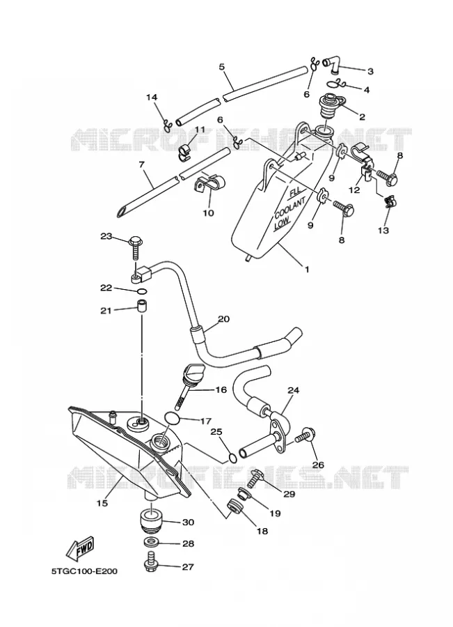 RESERVOIR D'HUILE Yamaha QUAD 450 2006 YFZ  YFZ450