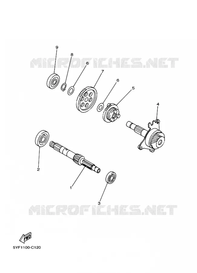 TRANSMISSION Yamaha QUAD 50 2009 RAPTOR  YFM50