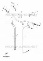 GUIDON ET CABLES pour Yamaha MT03 de 2011