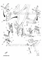 SUPPORT / REPOSE PIEDS pour Yamaha MT03 de 2011