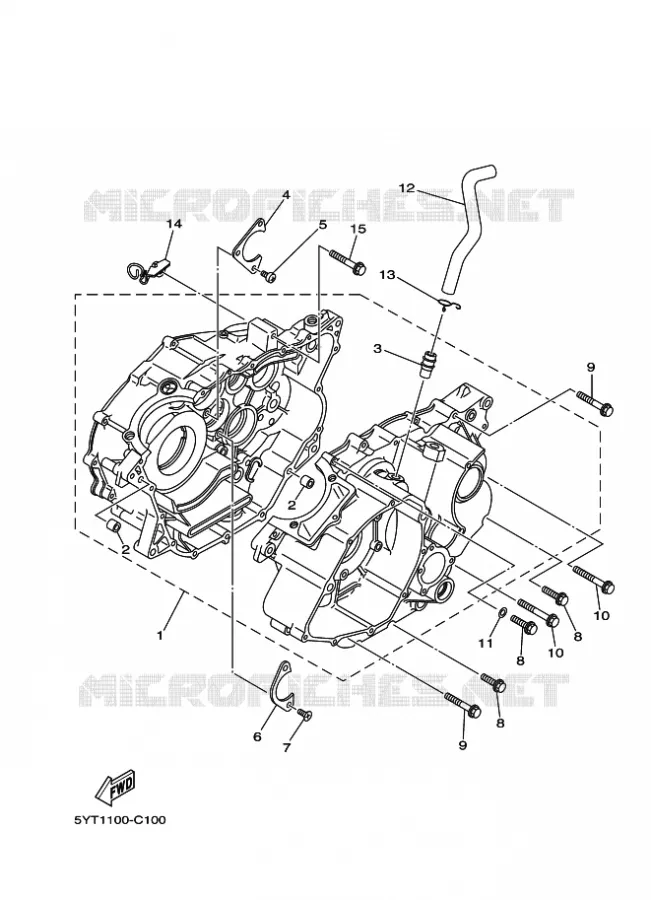 CARTER MOTEUR Yamaha QUAD 350 2007 RAPTOR  YFM350