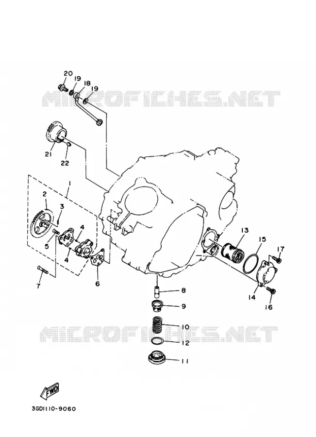 POMPE A HUILE Yamaha QUAD 350 2007 RAPTOR  YFM350