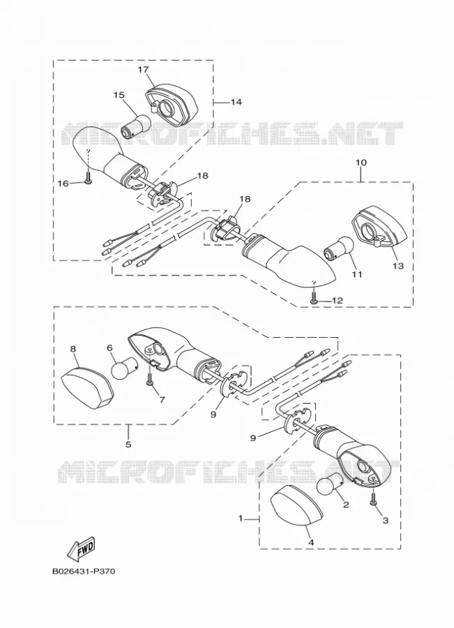 CLIGNOTANT Yamaha MOTO 300 2016 R3  YZF-R3A