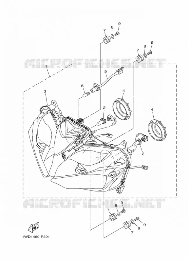 PHARE  Yamaha MOTO 300 2016 R3  YZF-R3A