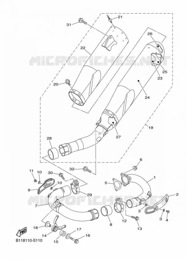 ECHAPPEMENT Yamaha MOTO 450 2017 YZF  YZ450F