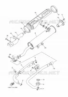 ECHAPPEMENT pour Yamaha YFM350A de 2014