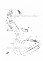 GUIDON ET CABLES pour Yamaha YFM350A de 2014