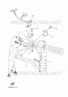 COMMODO / LEVIER pour Yamaha GRIZZLY 350 2WD de 2016