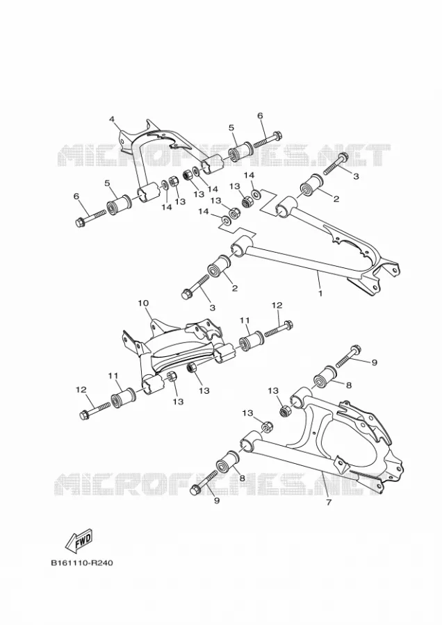 BRAS ARRIERE Yamaha QUAD 700 2017 KODIAK  YFM700FWB