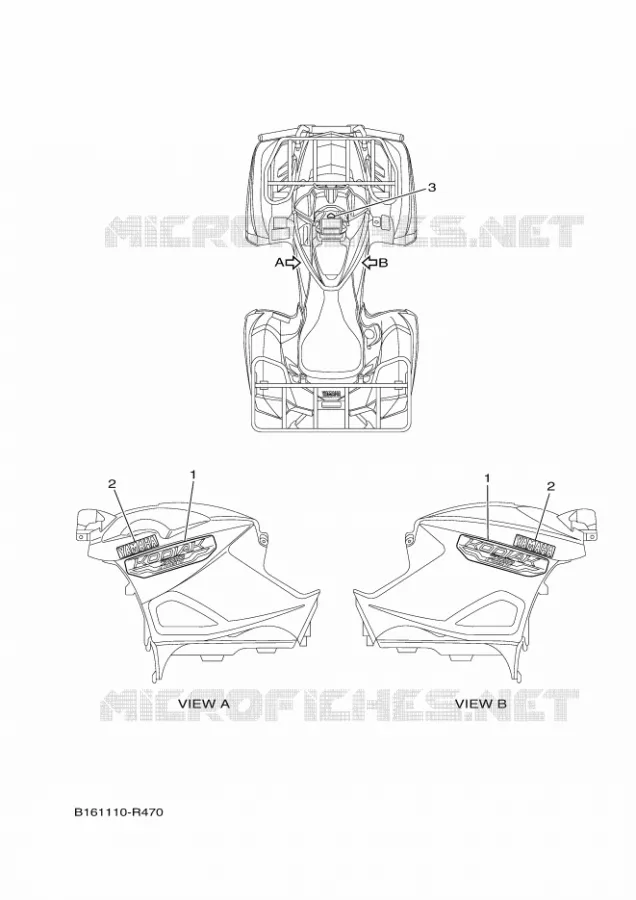 EMBLEME Yamaha QUAD 700 2017 KODIAK  YFM700FWB