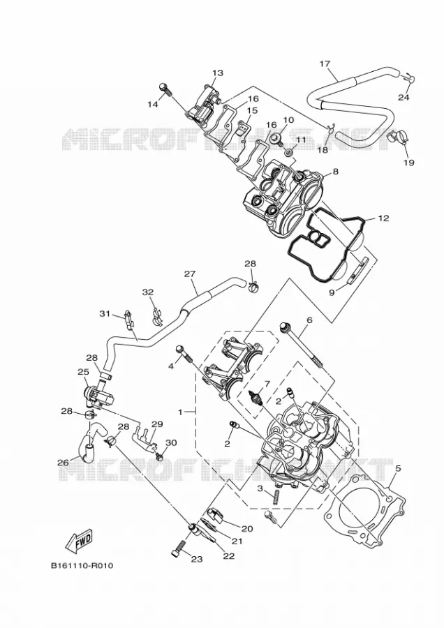 CULASSE Yamaha QUAD 700 2017 KODIAK  YFM700FWB